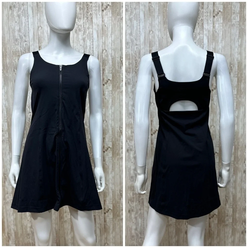 Outdoor Voices Powerhouse Dress in Black [4] - Picture 2 of 11